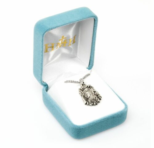 Sterling Silver Scapular Sacred Heart of Jesus Medal - Image 3