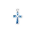 Light Amethyst Zirconia Cross Pendant