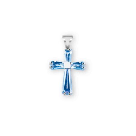 Light Amethyst Zirconia Cross Pendant
