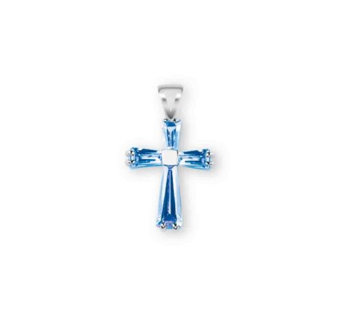Light Amethyst Zirconia Cross Pendant