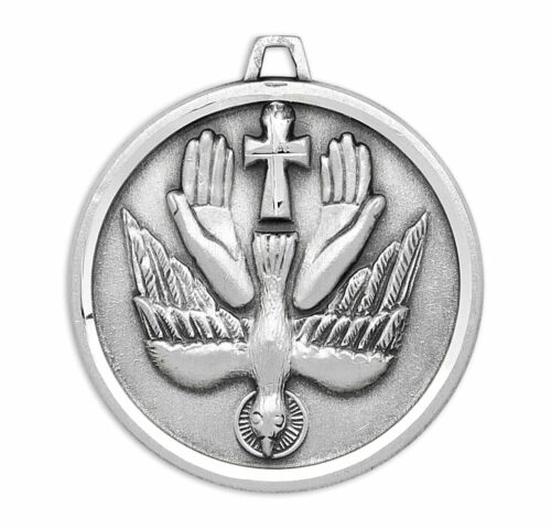 Holy Spirit Round Sterling Silver Medal - Image 2