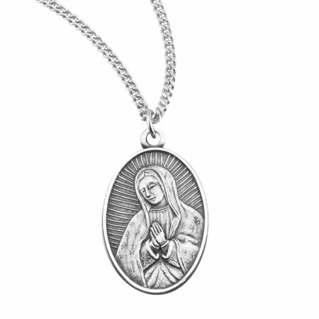 Our Lady of Guadalupe Oval Sterling Silver Medal