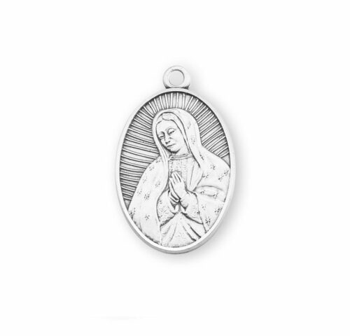 Our Lady of Guadalupe Oval Sterling Silver Medal - Image 2