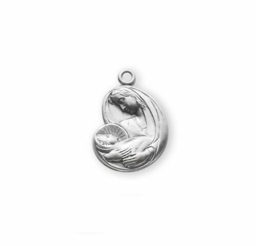 Madonna and Child Sterling Silver Medal - Image 2