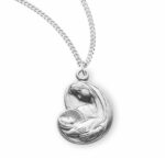 Madonna and Child Sterling Silver Medal