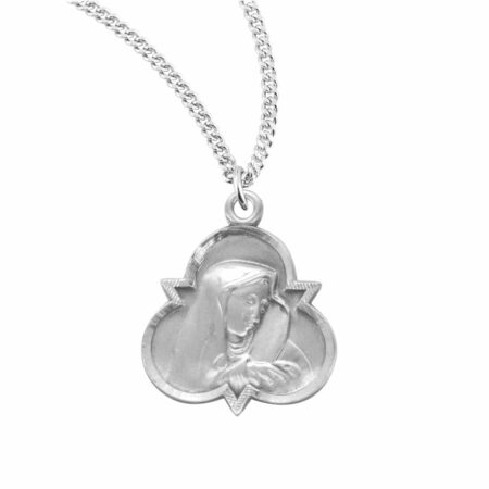 Our Lady of Sorrows Sterling Silver Trinity Symbol Medal