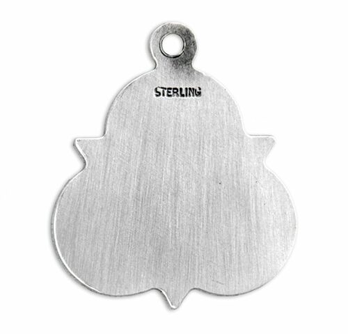 Saint Joseph Sterling Silver Trinity Symbol Medal - Image 3