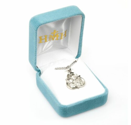 Saint Joseph Sterling Silver Trinity Symbol Medal - Image 4
