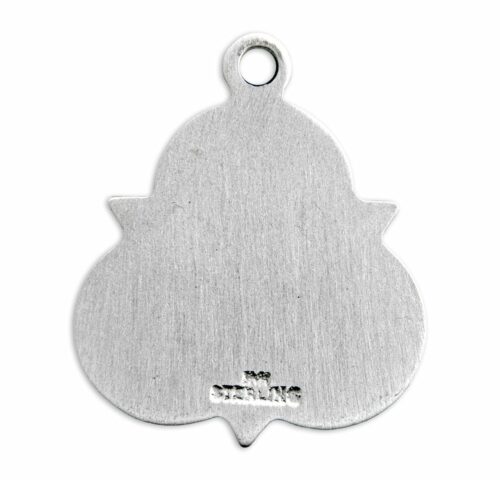Saint Jude Thaddeus Sterling Silver Trinity Symbol Medal - Image 3