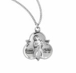 Saint Jude Thaddeus Sterling Silver Trinity Symbol Medal