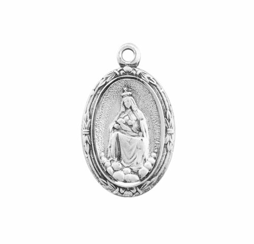 Our Lady of Laleche Oval English Version Sterling Silver Medal - Image 2