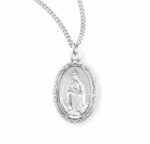 Our Lady of Laleche Oval English Version Sterling Silver Medal