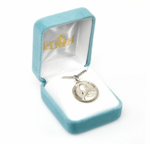 Immaculate Heart of Mary Round Sterling Silver Medal - Image 3