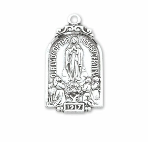 Sterling Silver Our Lady Of Fatima Arch Medal - Image 2