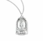 Sterling Silver Our Lady Of Fatima Arch Medal