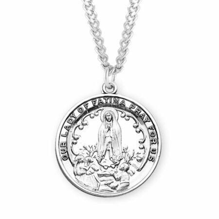 Our Lady of Fatima Round Sterling Silver Medal