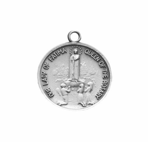 Our Lady of Fatima Round Sterling Silver Medal - Image 2