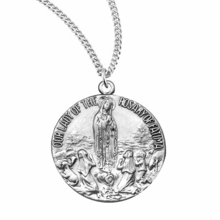 Our Lady of Fatima Round Sterling Silver Medal