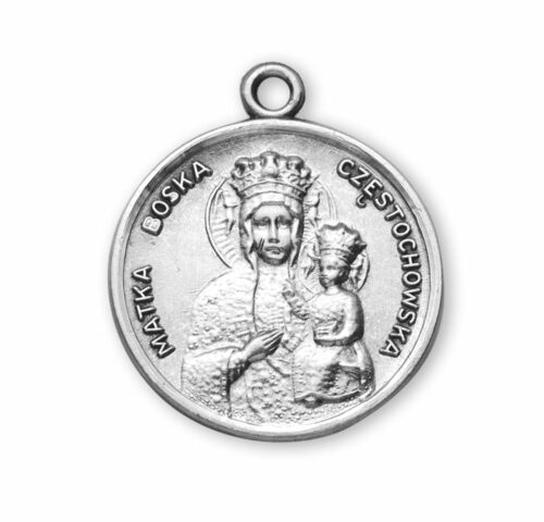 Our Lady of Czestochowa Round Sterling Silver Medal - Image 2