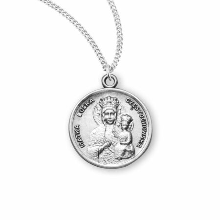 Our Lady of Czestochowa Round Sterling Silver Medal