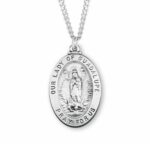 Our Lady of Guadalupe Oval Sterling Silver Medal