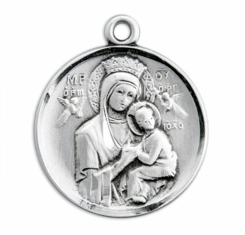 Our Lady of Perpetual Help Round Sterling Silver Medal - Image 2