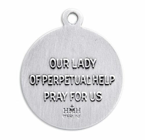 Our Lady of Perpetual Help Round Sterling Silver Medal - Image 3
