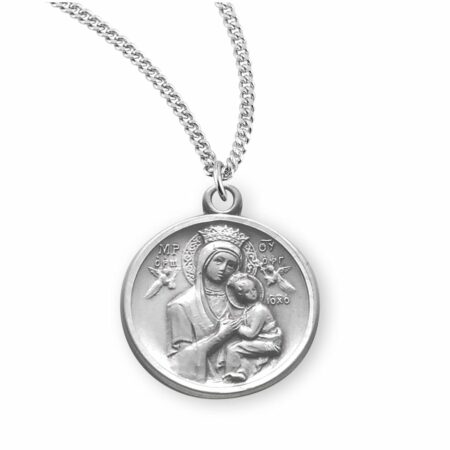 Our Lady of Perpetual Help Round Sterling Silver Medal