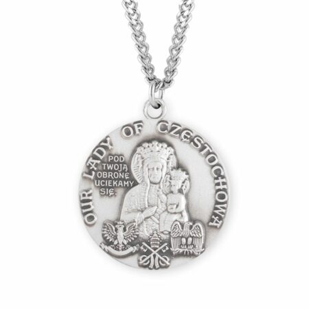 Our Lady of Czestochowa Round Sterling Silver Medal