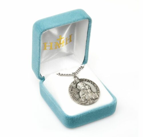 Our Lady of Czestochowa Round Sterling Silver Medal - Image 4