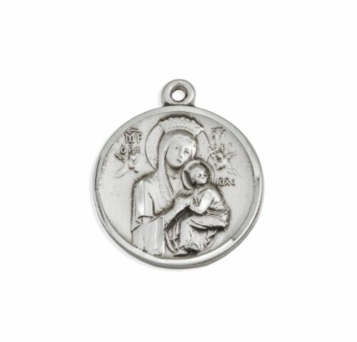 Our Lady of Perpetual Help Round Sterling Silver Medal - Image 2