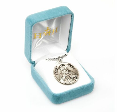 Saint Jude Round Sterling Silver Medal - Image 4