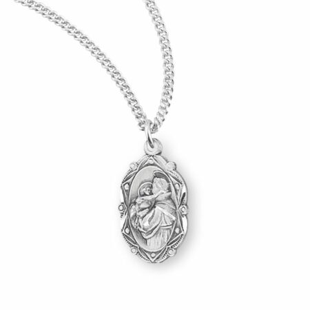 Saint Anthony Oval Sterling Silver Medal