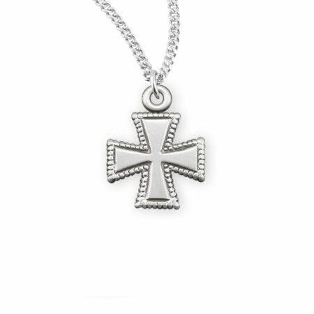 Sterling Silver Beaded Cross
