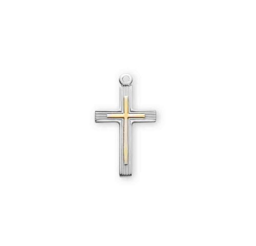 Two-Tone Sterling Silver Cross - Image 2