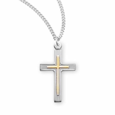 Two-Tone Sterling Silver Cross