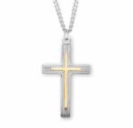 Two-Tone Sterling Silver Cross