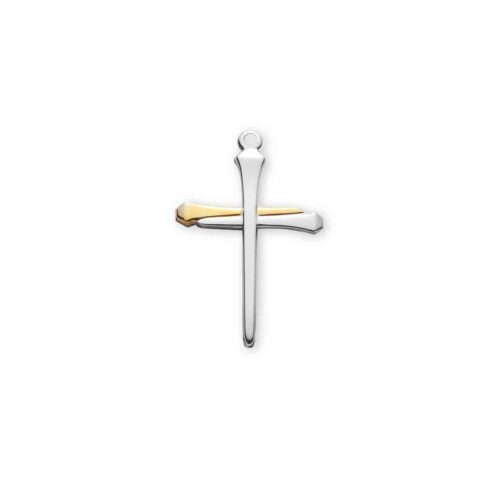 Two-Tone Sterling Silver Nail Cross - Image 2