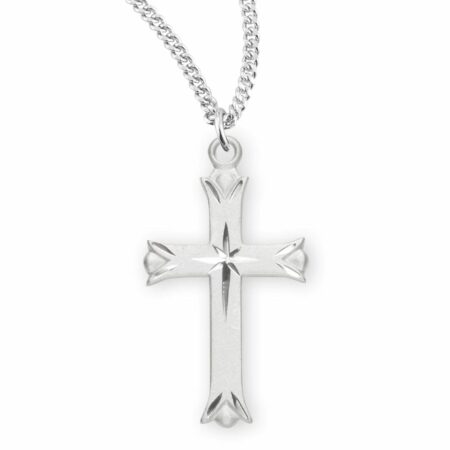 Sterling Silver Engraved Cross