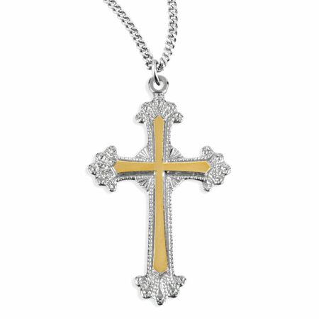 Two-Tone Sterling Silver Cross