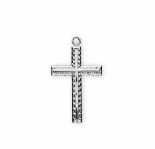 Sterling Silver Etched Cross - Image 2