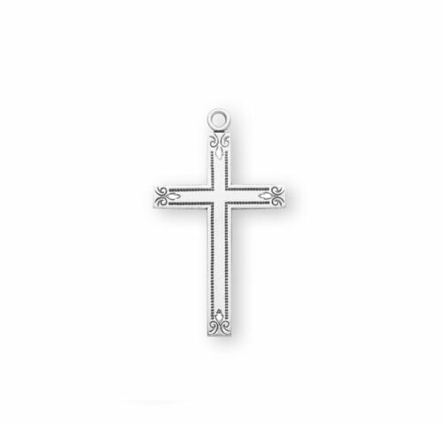 Sterling Silver Flower Tipped Cross - Image 2