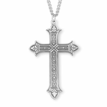 Sterling Silver Detailed Cross