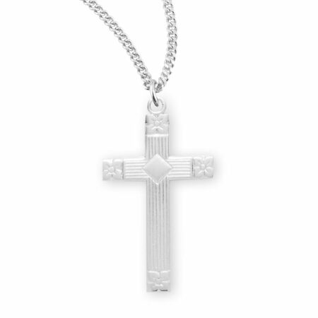 Sterling Silver Engraved Cross
