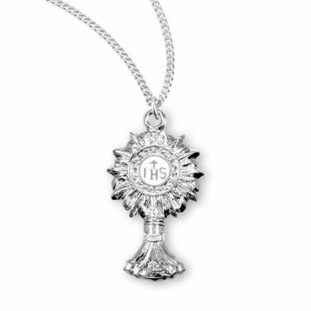 Sterling Silver Monstrance Pendant