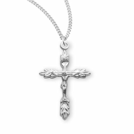 Sterling Silver Wheat Crucifix