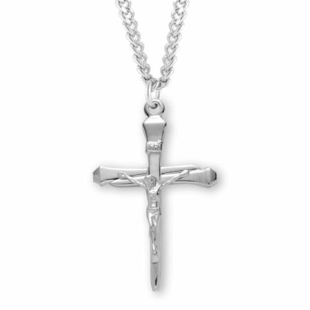 Gold Over Sterling Silver High Polished Crucifix