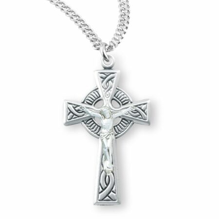 Sterling Silver Irish Celtic Crucifix Pendant