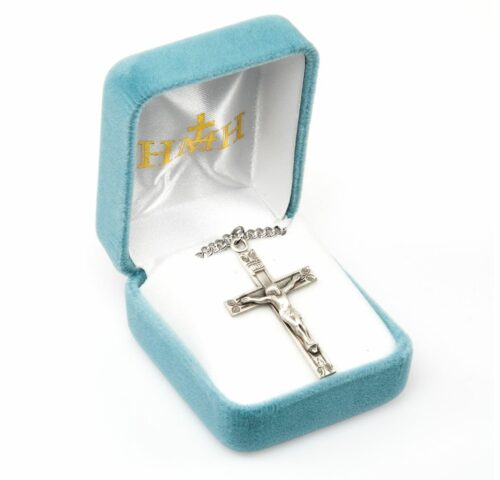 Swirl Design Sterling Silver Crucifix - Image 3
