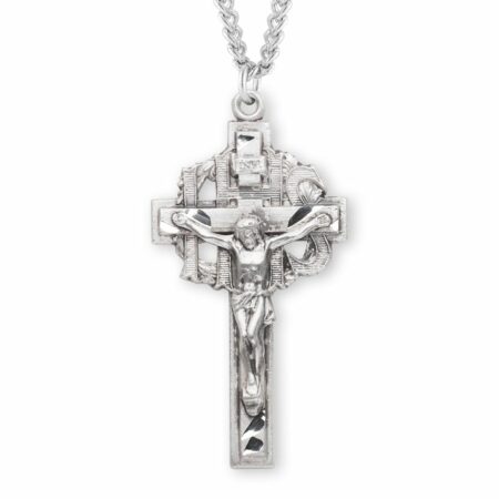 Pierced Sterling Silver Crucifix